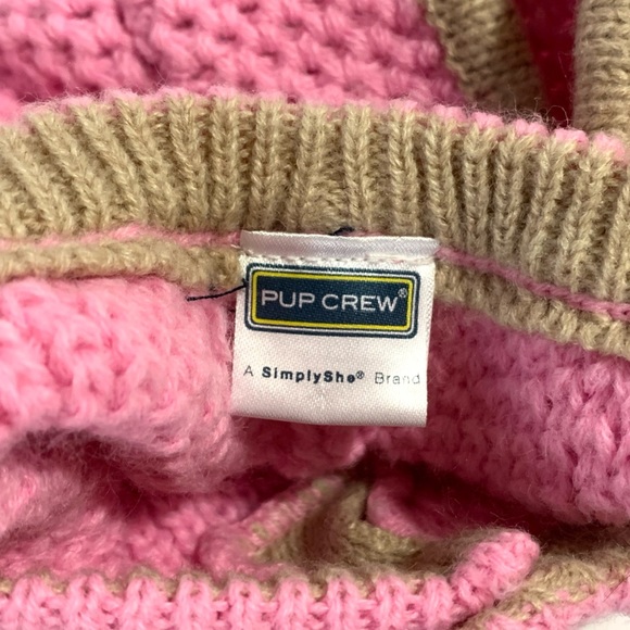 Crewneck Button Up Sweater w/ Dog Bone Appliqué - Picture 5 of 7